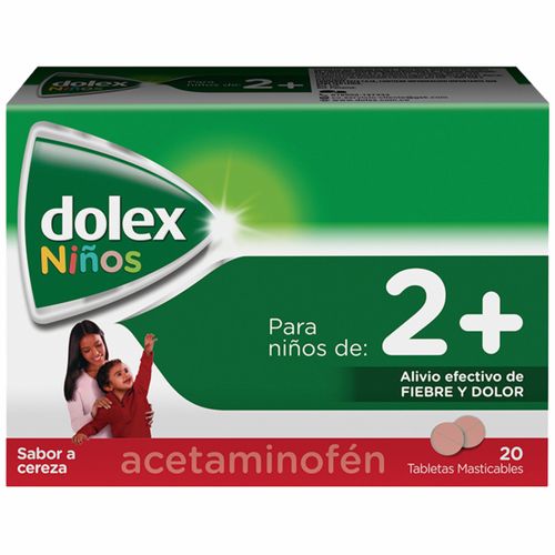 Dolex Masticable Pediátrico Caja X 20 Tabletas