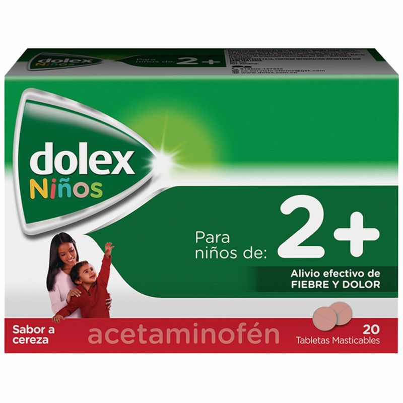 Dolex Masticable Pediátrico Caja X 20 Tabletas