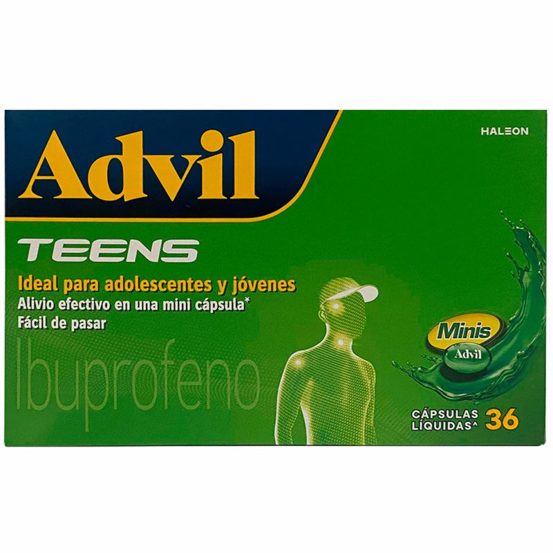 Advil Teens caja x36 cápsulas marca GSK