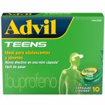 Advil Teens caja x10 cápsulas marca GSK