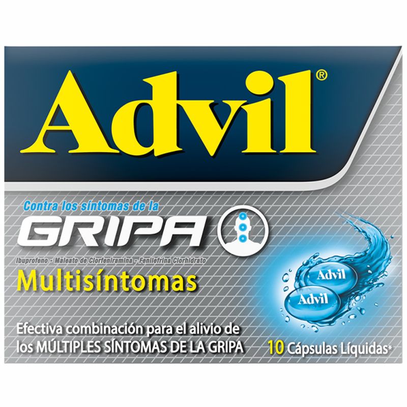 Advil Gripa caja x10 cápsulas alivio síntomas