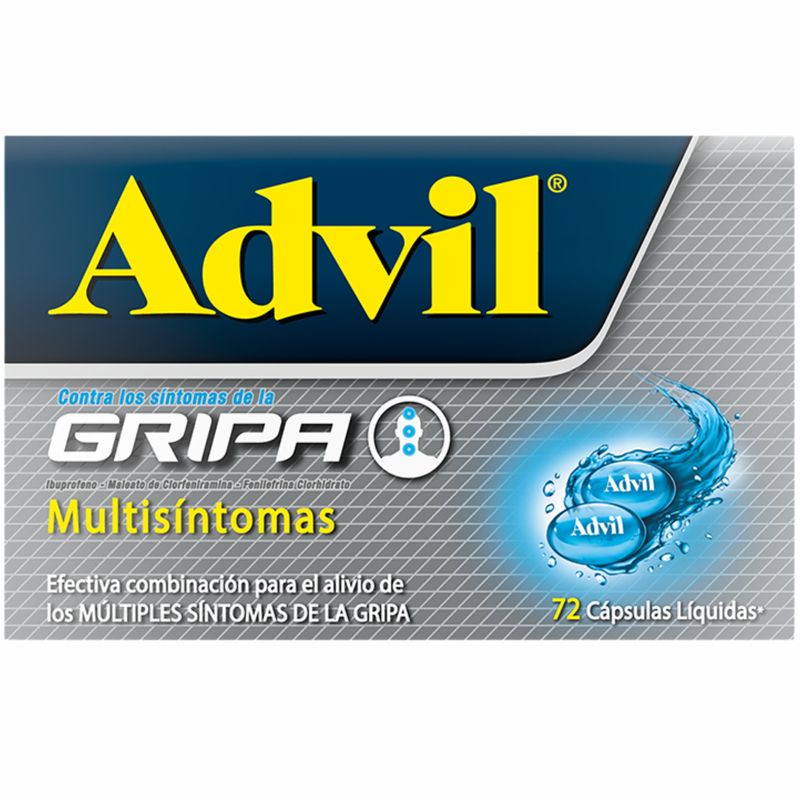 Advil Gripa caja x72 cápsulas alivio resfriado