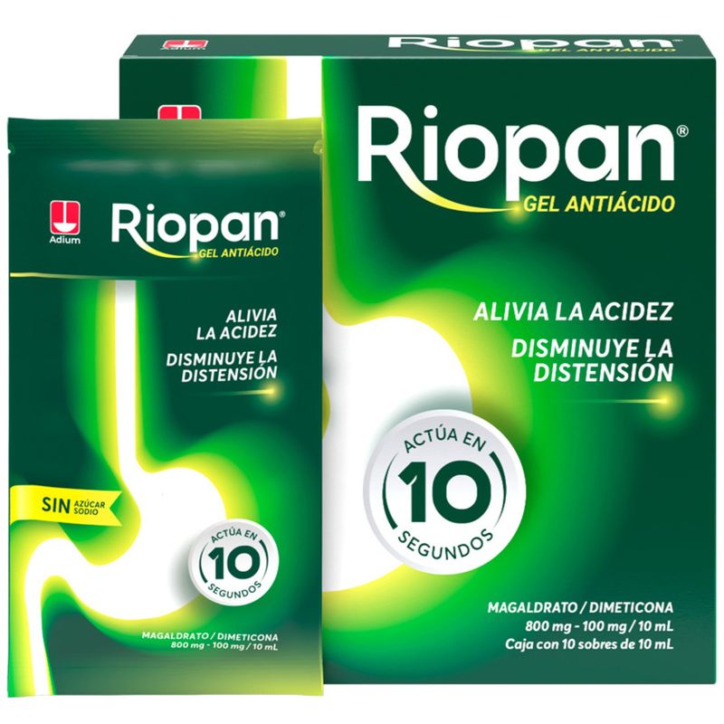 Riopan Magaldrato 10 Sobres Gel Antiácido