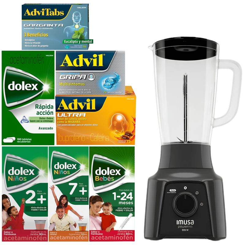 Dolex + Advil Combo Premium + Licuadora
