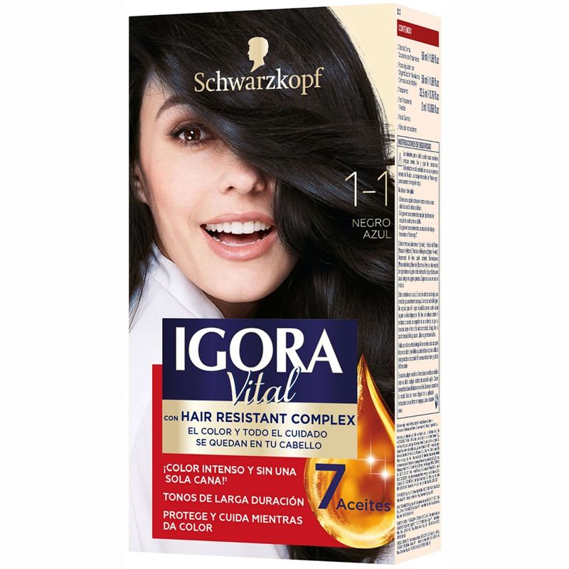Igora Vital Negro Azul 1-1 Tinte 50 Ml