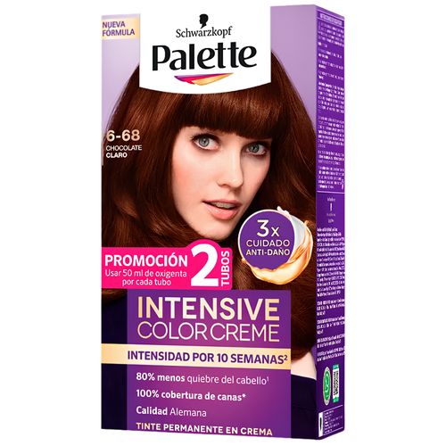 Tinte Palette Intensive Cc Chocolate Claro Doble Tubo X 6-68 Henkel