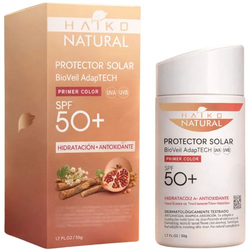 Protector Solar Facial Haiko Adaptatech SPF 50+ Primer Color Pote x 50 g