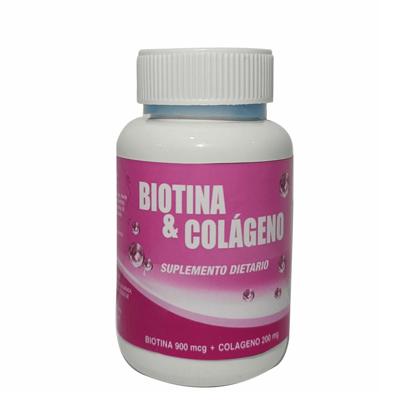 Biotina 900mcg + Colágeno 200mg x 60 Cápsulas