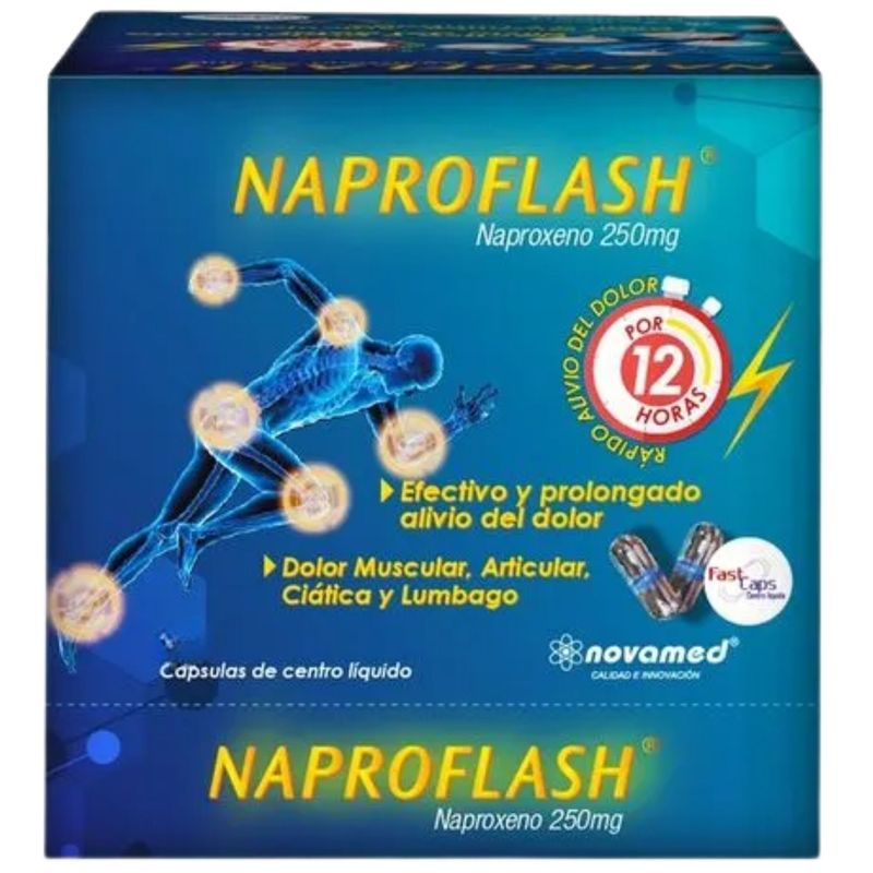 Naproflash Cl 250 Mg Caja X 36 Cápsulas Novamed