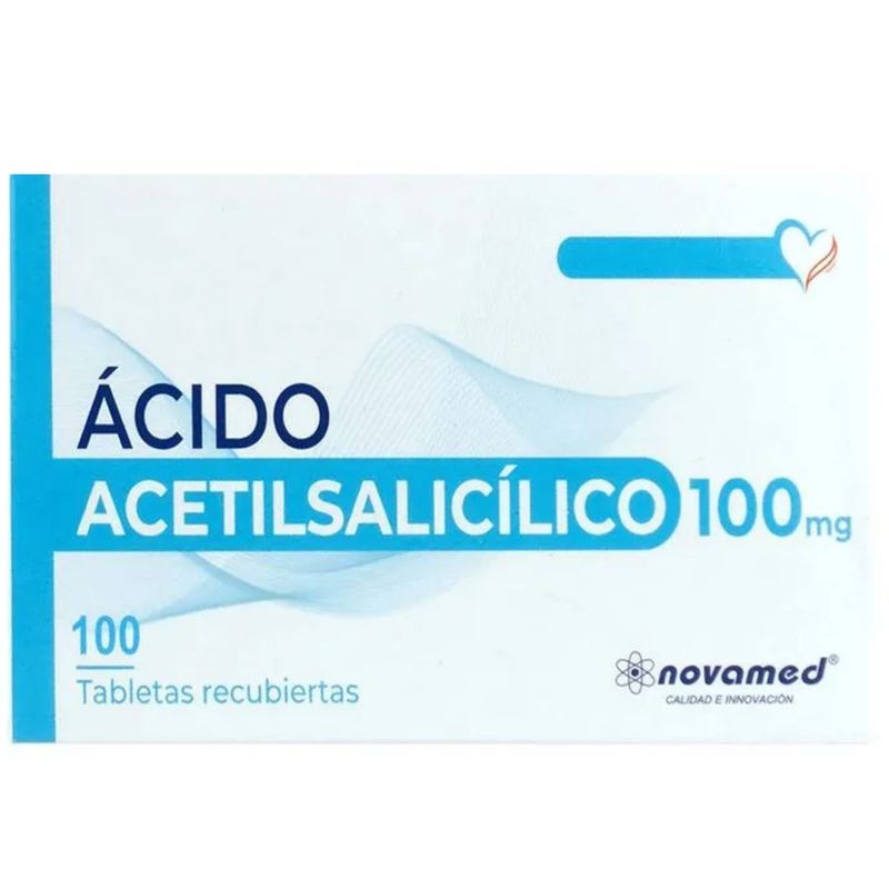 Ácido Acetilsalicílico Novamed 100mg x 100