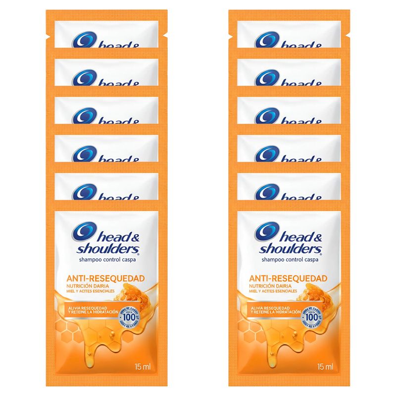 Shampoo H&S Anti Resequedad 12 Sobres 15 ml