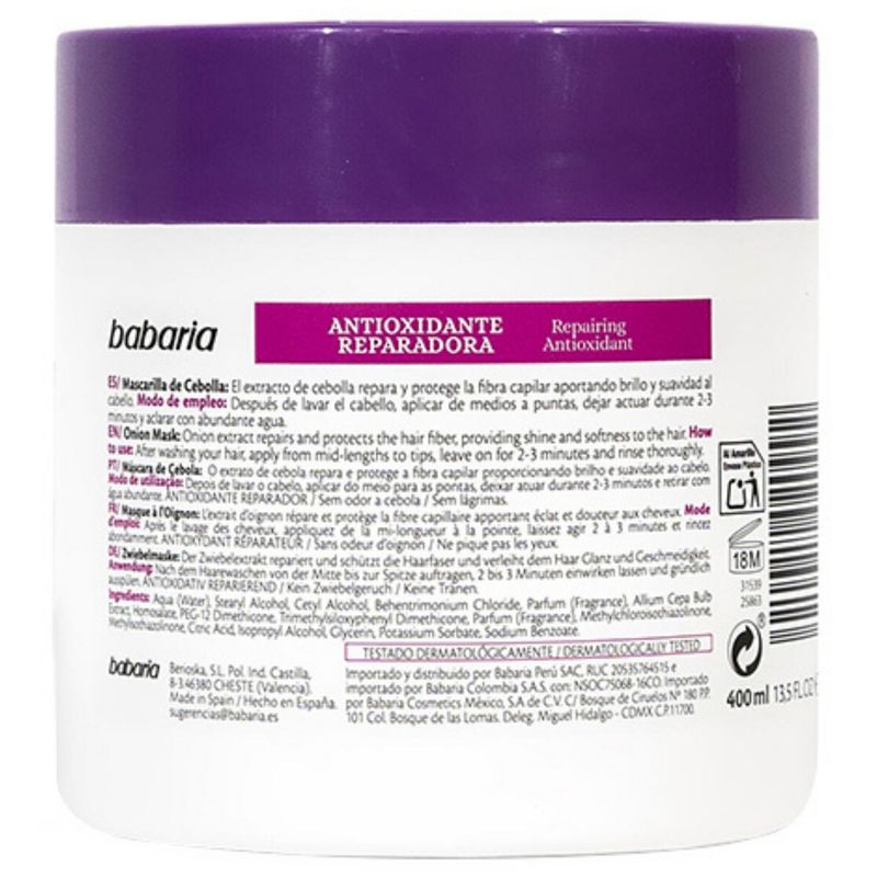 Mascarilla Capilar Cebolla Babaria 400 Ml