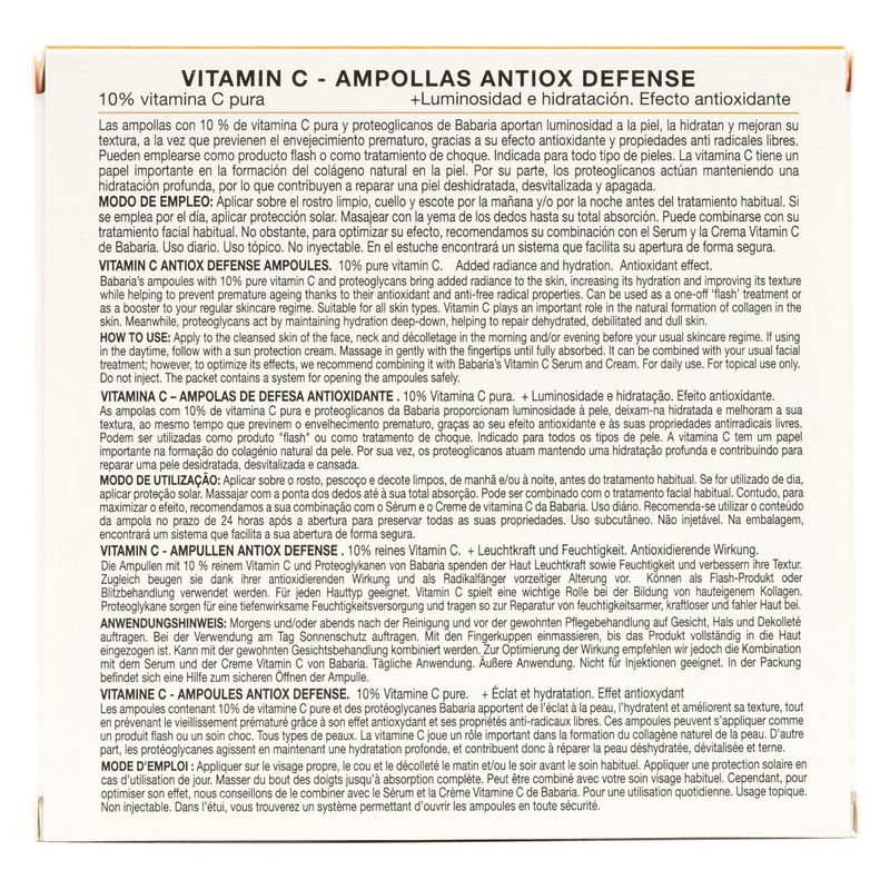 Ampollas Babaria Vitamina C 5 Und 2 Ml