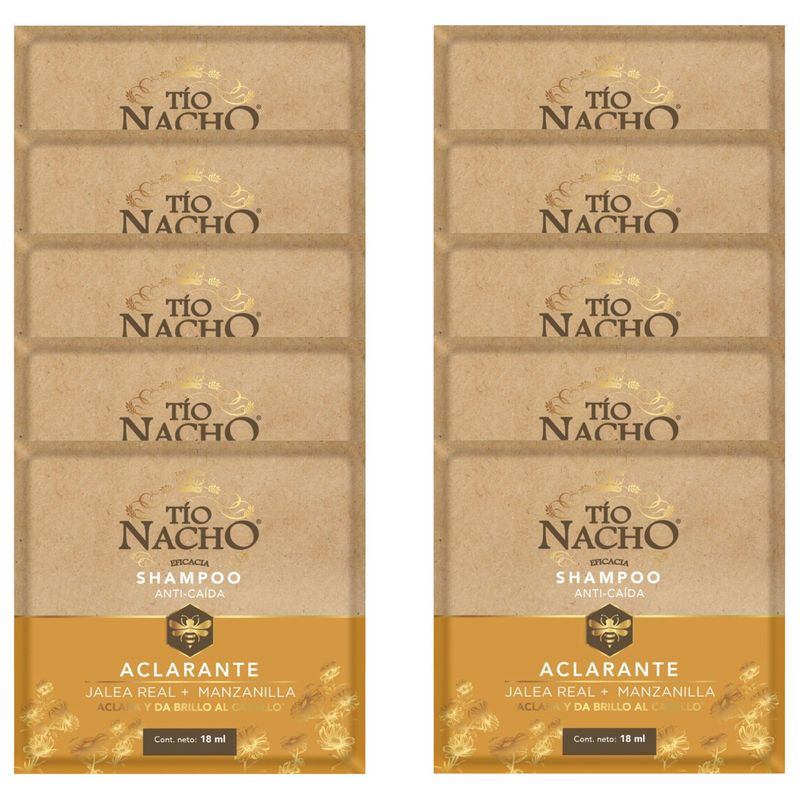 Shampoo Tío Nacho Aclarante 10 Sachets