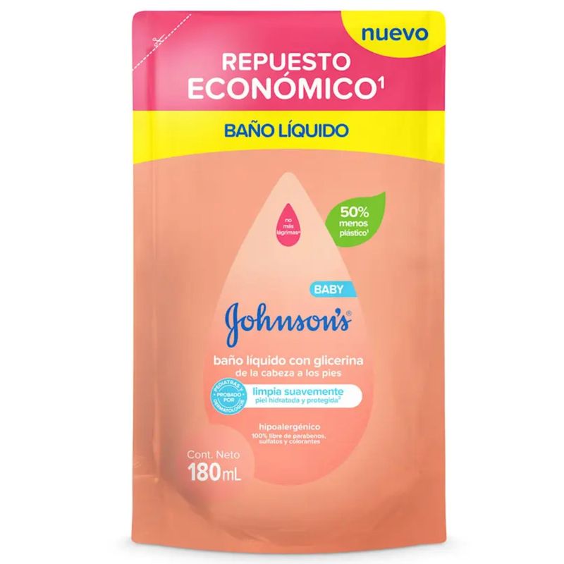 Baño Líquido Johnson Baby Glicerina 180 Ml