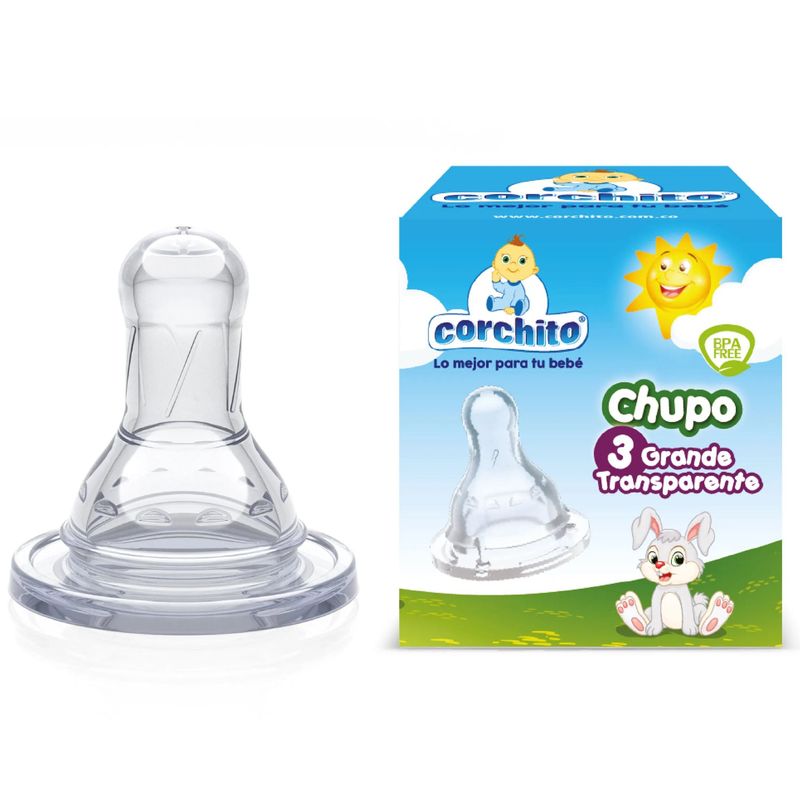 Chupo Corchito Biberón Blanco No 3 Andina