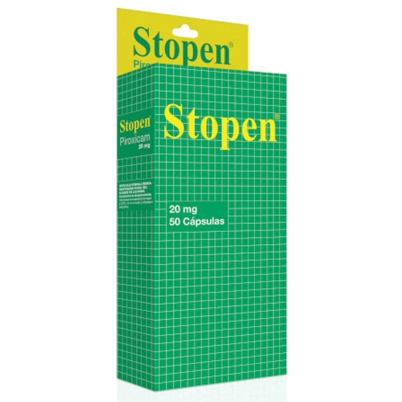 Stopen piroxicam 20 mg caja 50 cápsulas