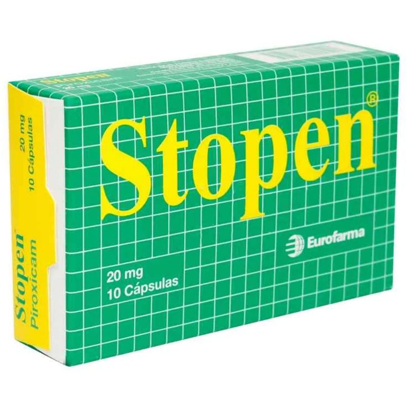 Stopen piroxicam 20 mg caja 10 cápsulas