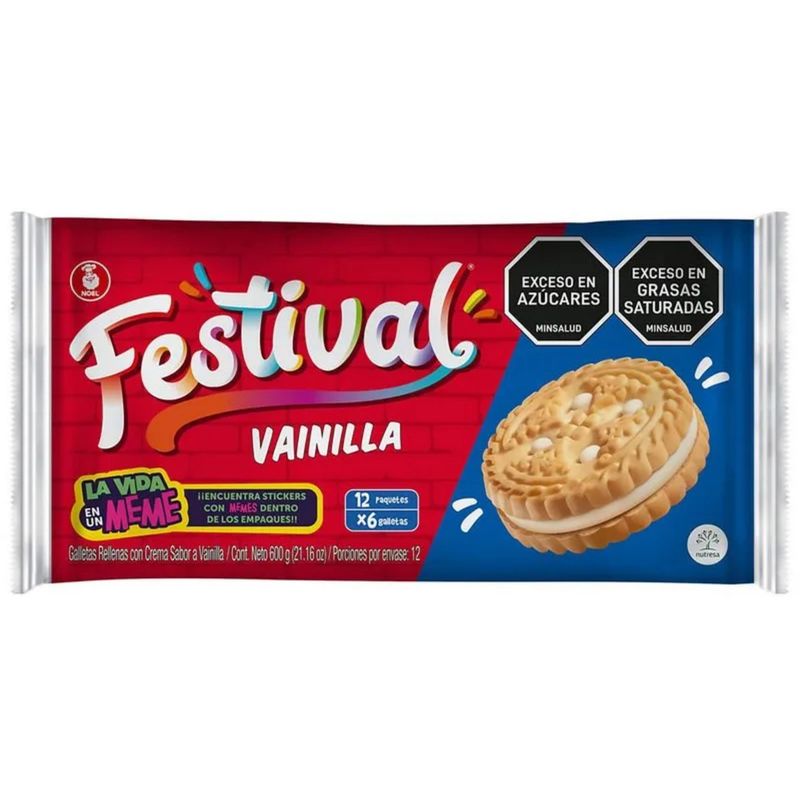 Galletas Festival Vainilla Bolsa X 12 Nutresa