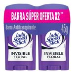 Lady Invisible Floral Desodorante 45 Gr x2