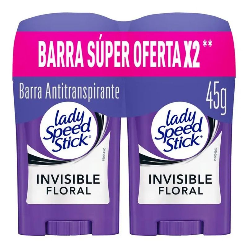 Lady Invisible Floral Desodorante 45 Gr x2