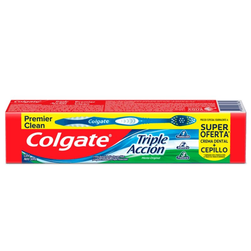 Crema Dental Colgate Triple Acción + Cepillo