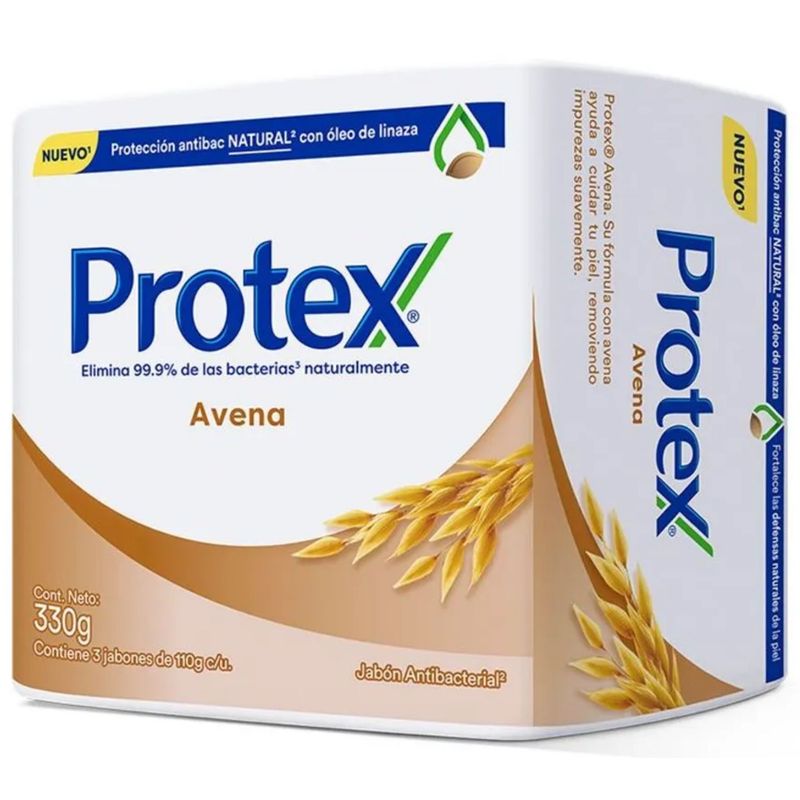 Jabón Protex Avena Barra 110 Gr 3 Unidades