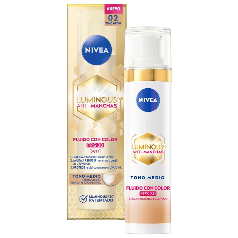 Serum Facial Nivea Luminous Tono Medio X 40Ml