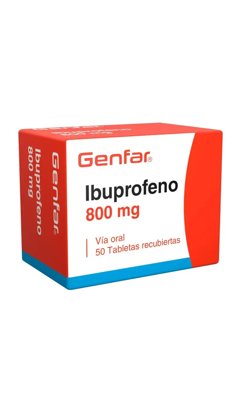 Ibuprofeno 800 Mg Caja X  50 Tabletas Genfar