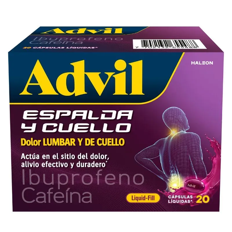 Advil Alivio Espalda Cuello 20 Cápsulas