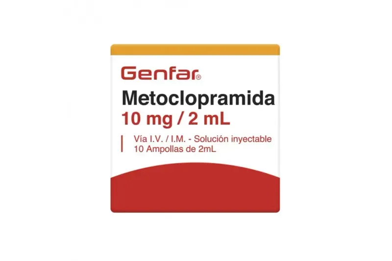 Metoclopramida 10 mg Inyectable 10 Ampollas
