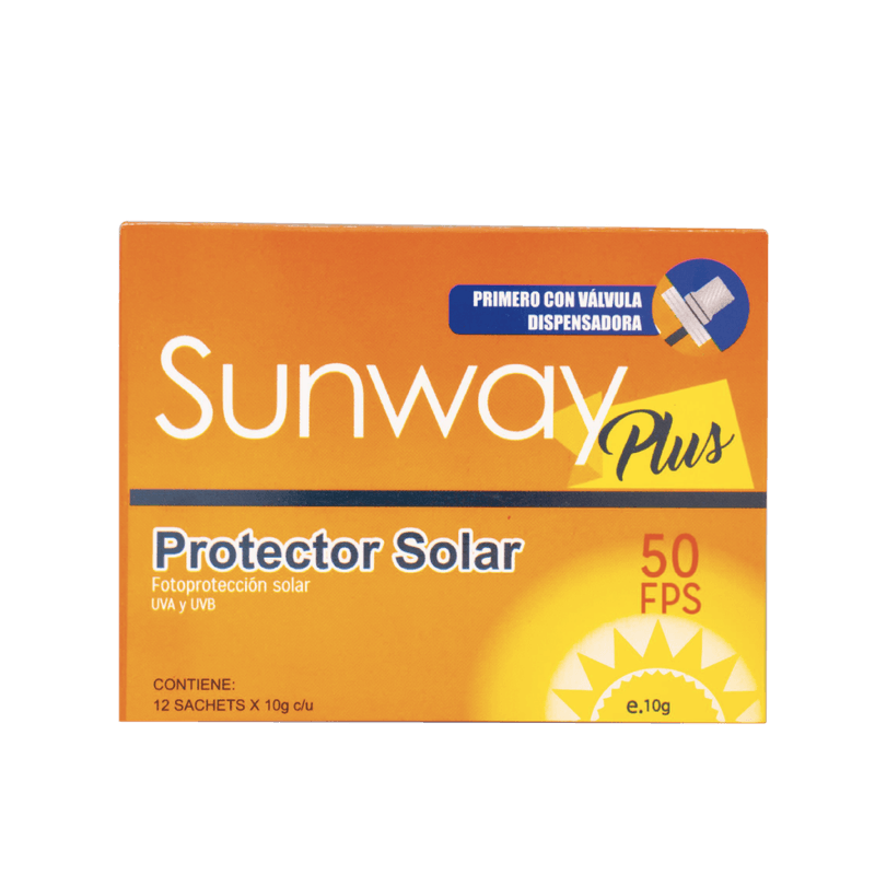 Protector Solar Spf 50 Sunway Plus 12 Sachet