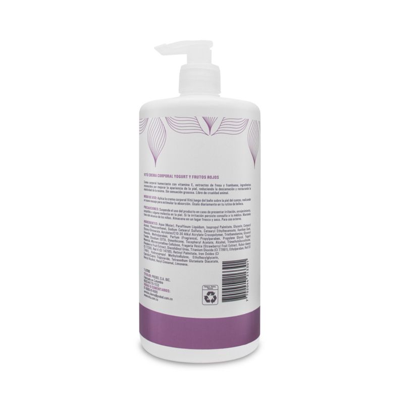 Crema Vitu Touch Frutos Rojos Frasco 450 Ml