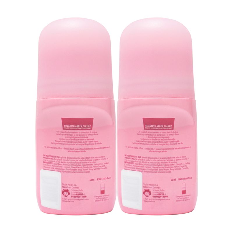 Elizabeth Arden Classic rollon pack x2 50 ml