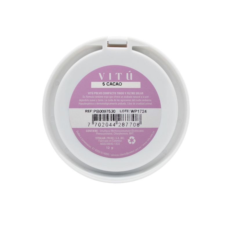 Polvo Compacto Vitú Trigo 5 Cacao Prebel