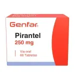Pamoato Pirantel 250 mg 60 Tabletas Genfar