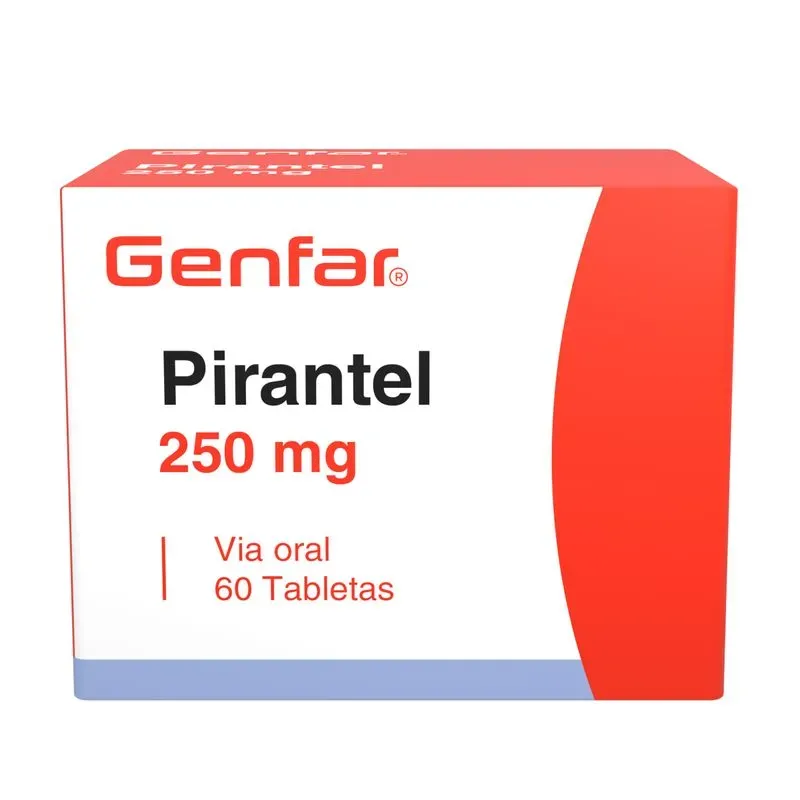 Pamoato Pirantel 250 mg 60 Tabletas Genfar