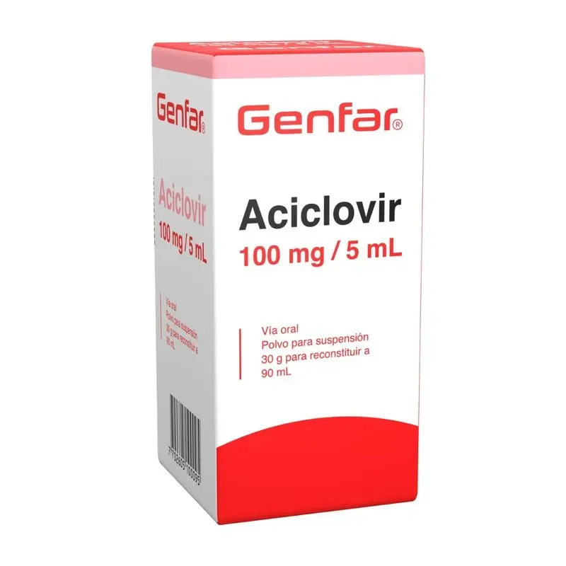 Aciclovir Suspensión 100 mg 90 ml Oral