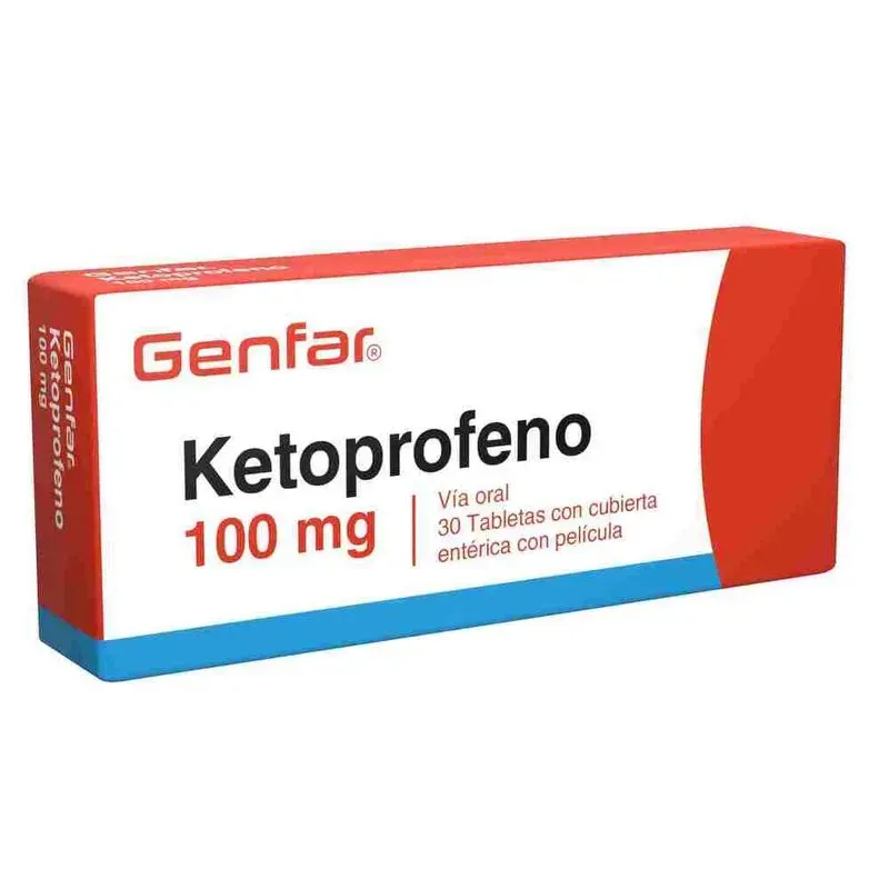 Ketoprofeno 100 Mg Caja X 30 Tabletas Genfar