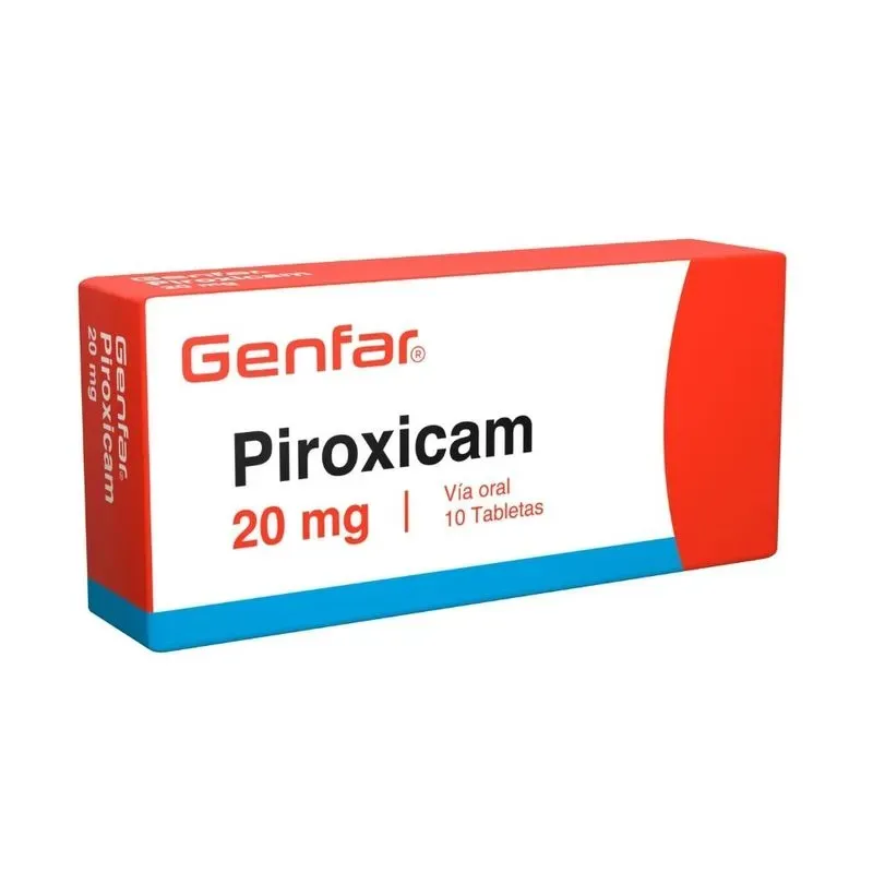 Piroxicam 20 Mg Caja X 10 Tabletas Genfar