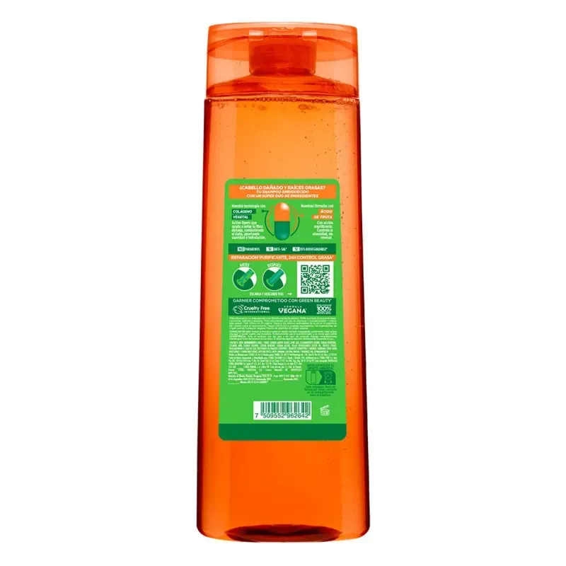 Shampoo Garnier Fructis Borrador Daño 370 ml