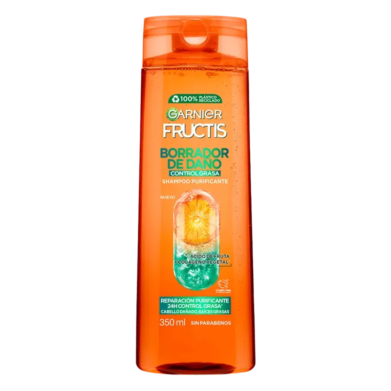 Shampoo Garnier Fructis Borrador Daño 370 ml