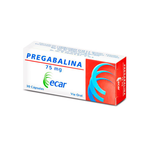 Pregabalina 75 mg Ecar - Caja X 30 Cápsulas