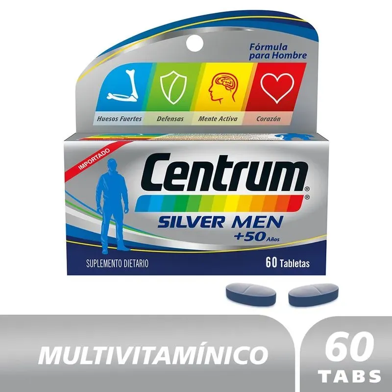 Centrum Silver Men +50 - Caja X 60 Tabletas