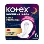 Toallas Kotex Nocturna Extra Protección 6 Und