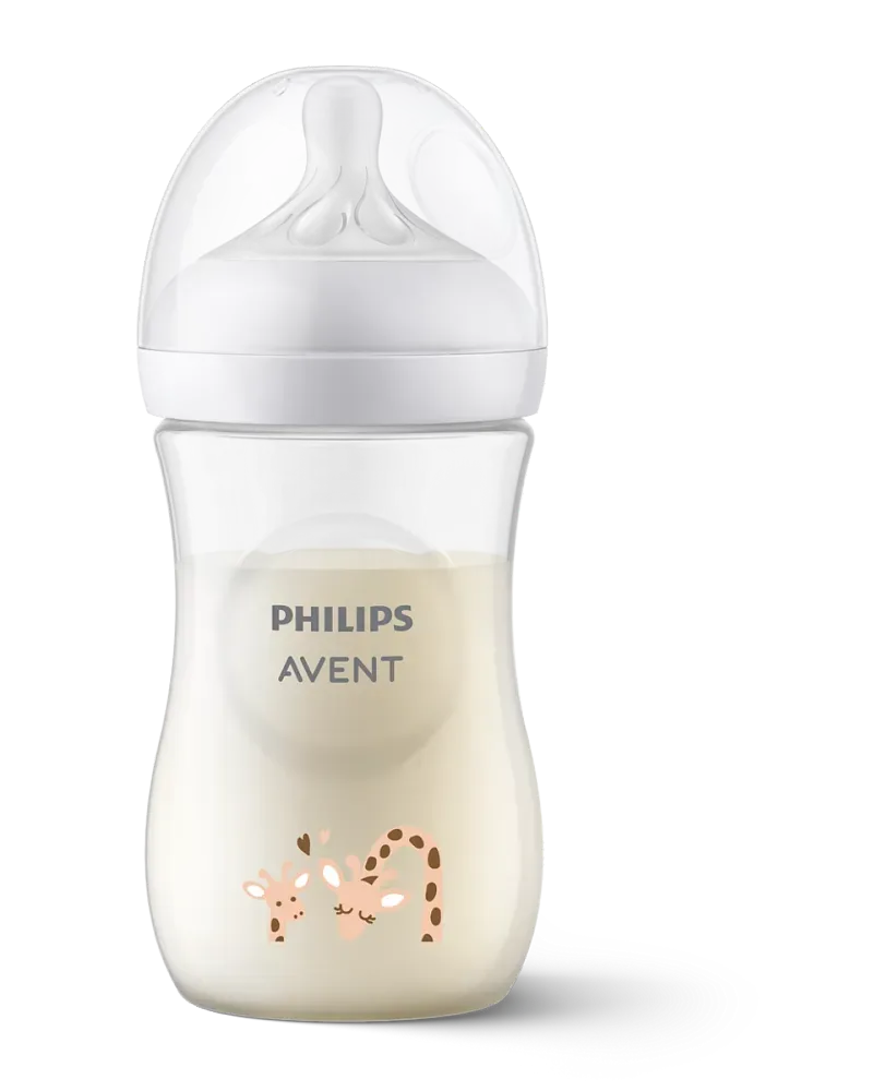 Biberon Natural 3.0 Decorado Jirafa Avent