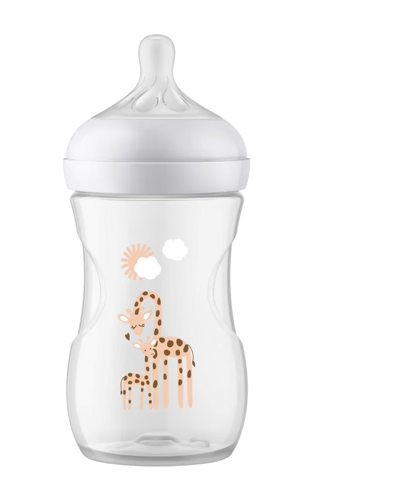 Biberon Natural 3.0 Decorado Jirafa Avent