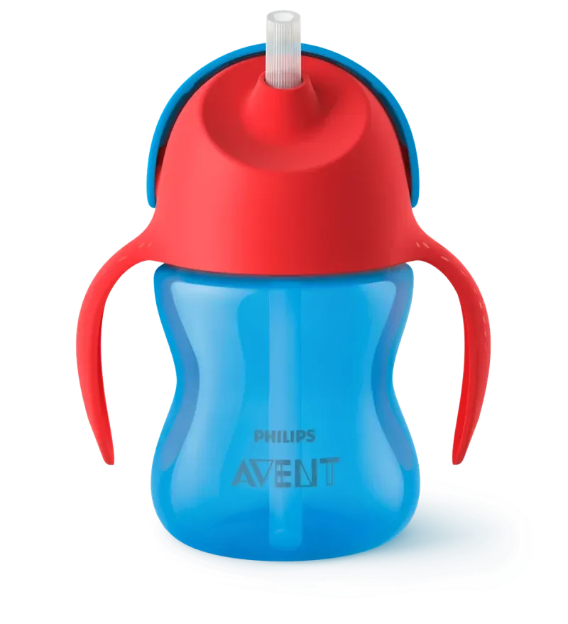 Vaso Avent pitillo niño 7 oz color azul