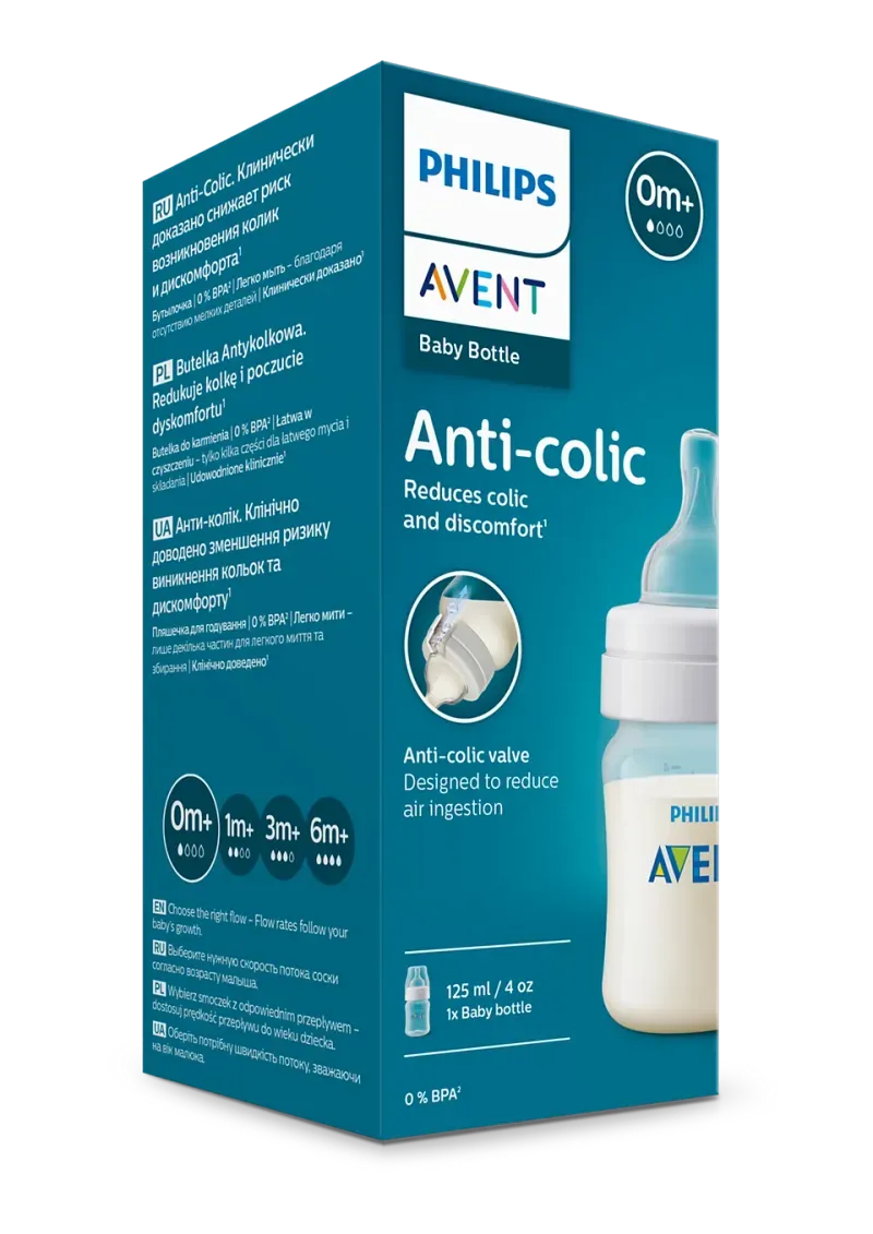 Biberón Anticólico x4 onzas marca Avent