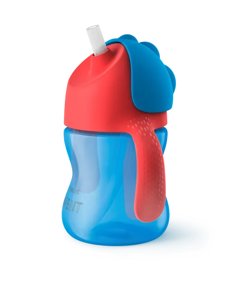 Vaso Avent pitillo niño 7 oz color azul
